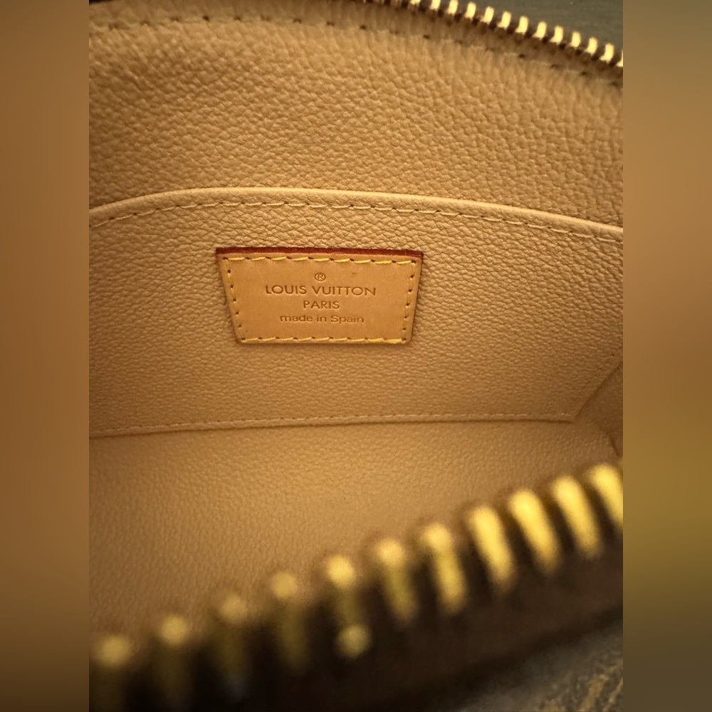 Authentic Louis Vuitton Monogram Dome Cosmetic Pouch - Brown with Gold Monogram - Picture 13 of 16